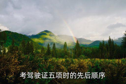 學(xué)駕駛五項進(jìn)度什么安排的，考駕駛證五項時的先后順序