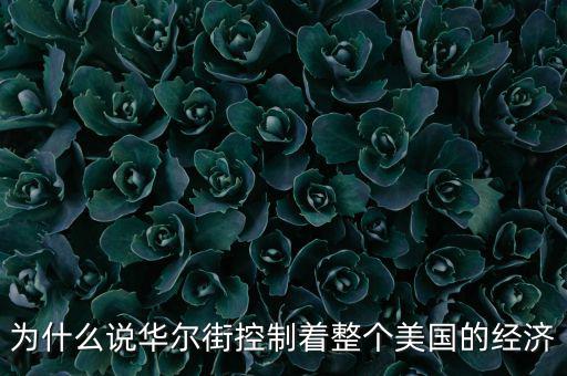 美國(guó)為什么離不開(kāi)華爾街，為什么說(shuō)華爾街控制著整個(gè)美國(guó)的經(jīng)濟(jì)