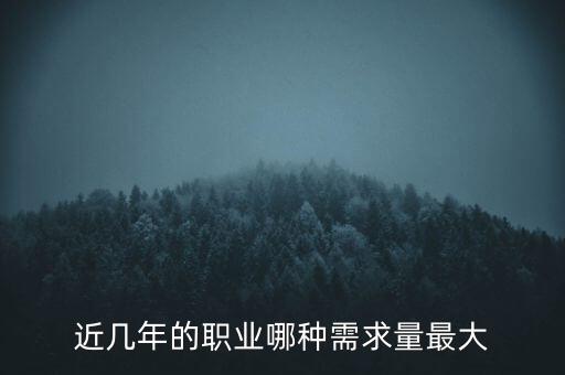 2016什么需求最大，目前什么職業(yè)需求量最大