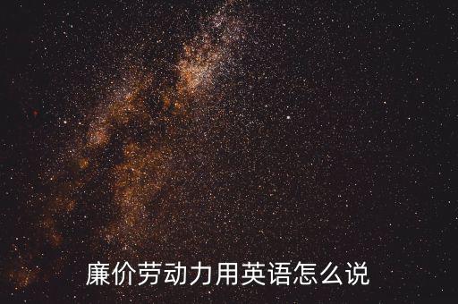 廉價勞動力是什么意思，post horse是什么意思
