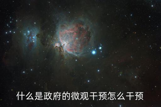 什么是政府的微觀干預怎么干預