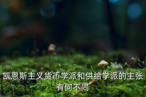 凱恩斯主義貨幣學派和供給學派的主張有何不同