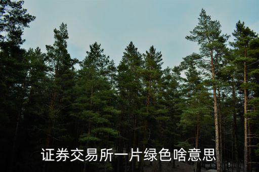 股票一片綠什么意思，股票綠了是什么意思么