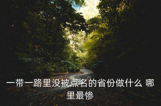 一帶一路為什么沒江蘇，一帶一路里沒被點名的省份做什么 哪里最慘
