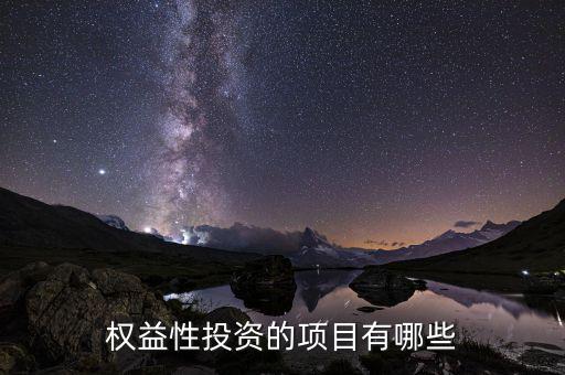 權(quán)益資金對(duì)項(xiàng)目有什么影響，權(quán)益性投資的項(xiàng)目有哪些