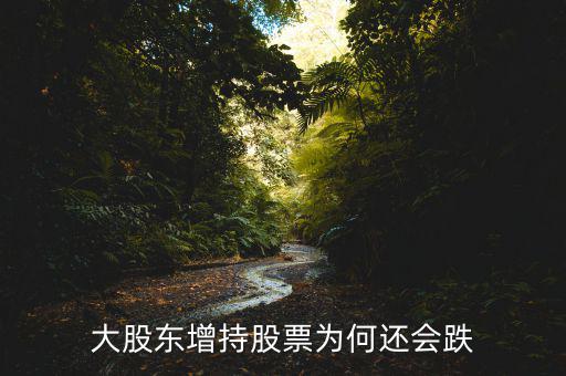股東增持股票為什么跌，為什么股東增持股價卻下跌
