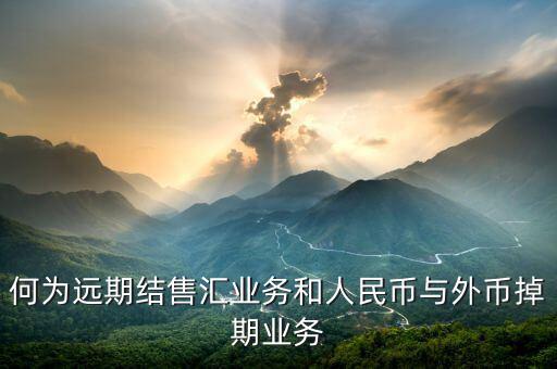 何為遠期結(jié)售匯業(yè)務和人民幣與外幣掉期業(yè)務