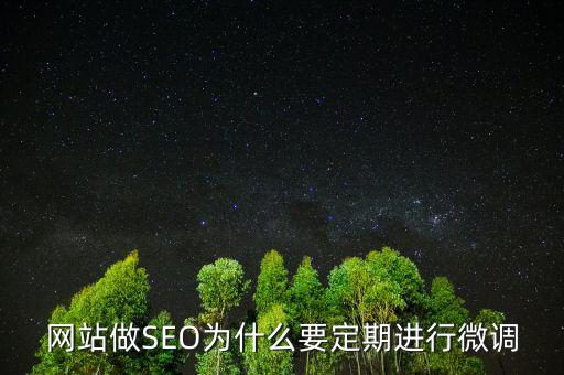 為什么要預(yù)調(diào)微調(diào)，網(wǎng)站做SEO為什么要定期進(jìn)行微調(diào)