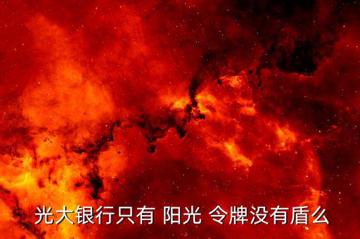  光大銀行只有 陽(yáng)光 令牌沒有盾么