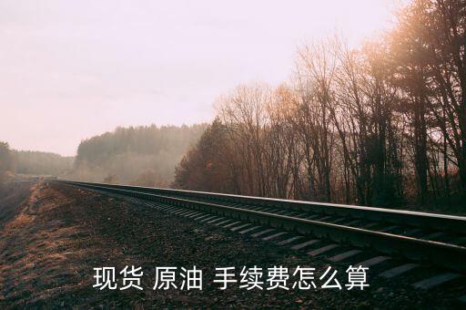 現貨 原油 手續(xù)費怎么算