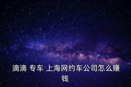  滴滴 專車 上海網(wǎng)約車公司怎么賺錢(qián)