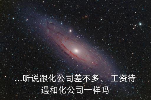 ...聽說跟化公司差不多、 工資待遇和化公司一樣嗎