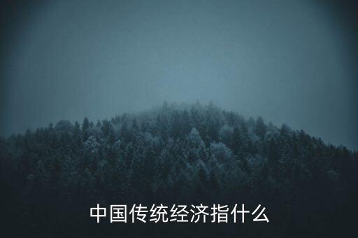 傳統(tǒng)經(jīng)濟是什么，中國傳統(tǒng)經(jīng)濟指什么