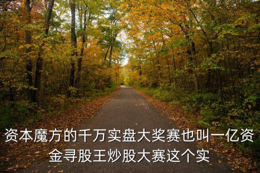 什么是股王大賽，一億資金尋股王炒股大賽和千萬(wàn)實(shí)盤大獎(jiǎng)賽是一回事嗎