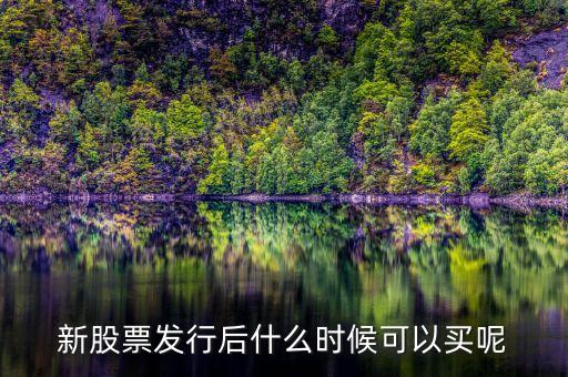 上市股票什么時(shí)候買，股票什么時(shí)候買