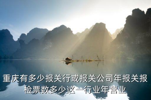 重慶中外運(yùn)老總叫什么，重慶有多少報(bào)關(guān)行或報(bào)關(guān)公司年報(bào)關(guān)報(bào)檢票數(shù)多少這一行業(yè)年?duì)I業(yè)