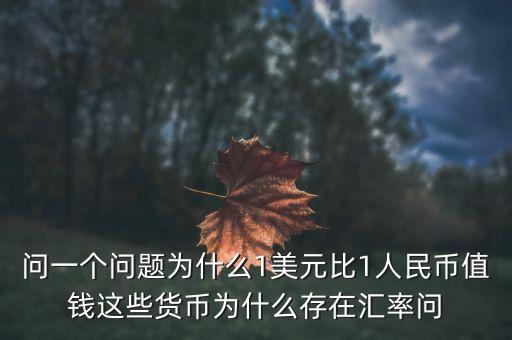 美國(guó)為什么匯率，為什么美元比人民幣