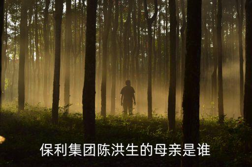 陳洪生為什么被免職，保利集團陳洪生的母親是誰