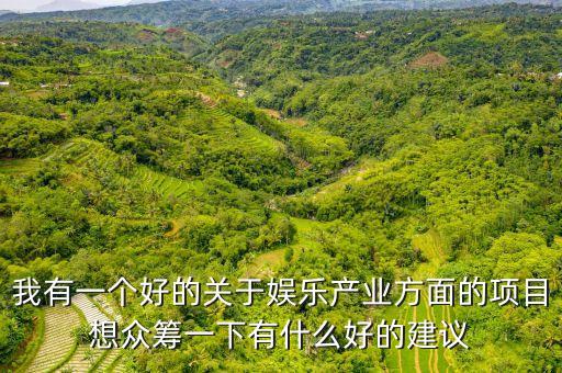 娛樂(lè)產(chǎn)業(yè)投資什么好，我有一個(gè)好的關(guān)于娛樂(lè)產(chǎn)業(yè)方面的項(xiàng)目想眾籌一下有什么好的建議