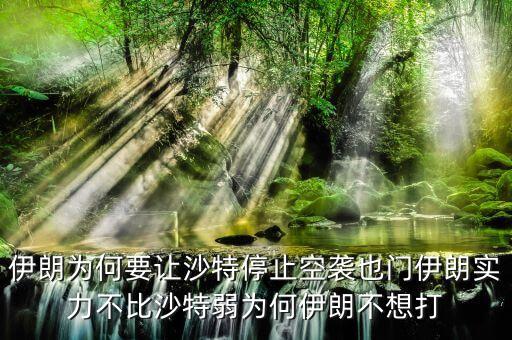 伊朗為什么不和沙特戰(zhàn)爭，伊朗為何要讓沙特停止空襲也門伊朗實力不比沙特弱為何伊朗不想打