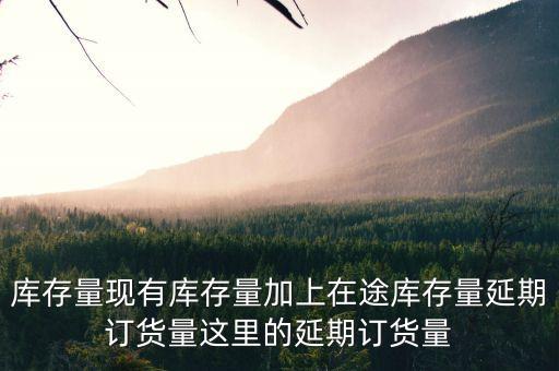 庫存量現有庫存量加上在途庫存量延期訂貨量這里的延期訂貨量
