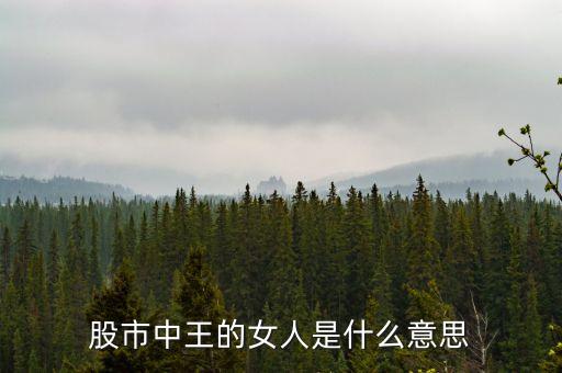 股票王的女人什么意思，股票術(shù)語王的女人是什么意思