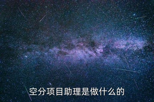 什么是空分項目，什么是空分