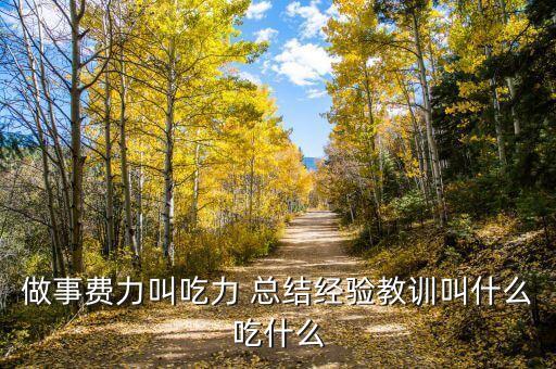 總結經驗教訓叫什么，總結經驗教訓叫吃什么