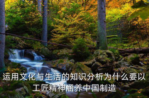為什么要發(fā)揚(yáng)工匠精神，運(yùn)用文化生活的知識(shí)說(shuō)明為什么弘揚(yáng)工匠精
