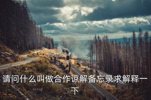 什么是合作備忘錄，什么是戰(zhàn)略合作備忘錄和框架協(xié)議