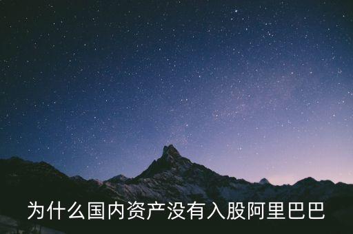 什么國(guó)家沒(méi)有阿里，為什么國(guó)內(nèi)資產(chǎn)沒(méi)有入股阿里巴巴