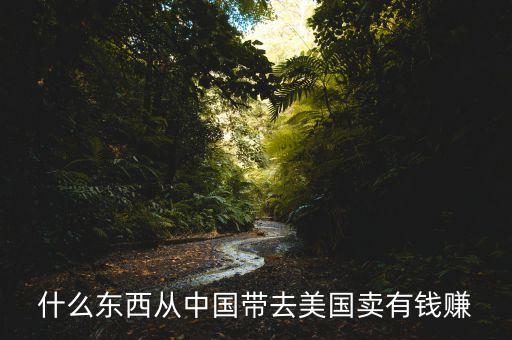 中國賣什么到國外賺錢，什么東西從中國帶去美國賣有錢賺