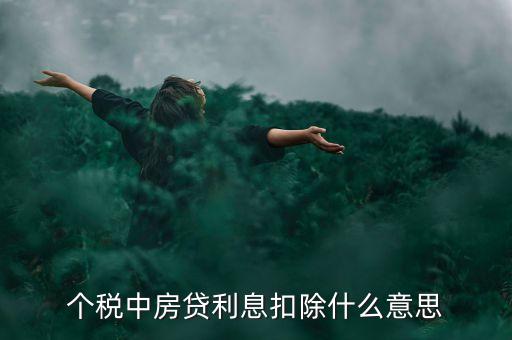 房貸利息抵扣個(gè)稅什么意思，個(gè)稅中房貸利息扣除什么意思
