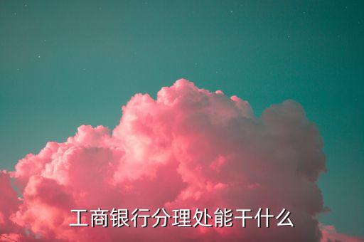 去工行法蘭克福分行做什么，工商銀行分理處能干什么