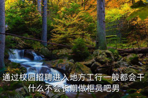 通過校園招聘進(jìn)入地方工行一般都會(huì)干什么不會(huì)長期做柜員吧男