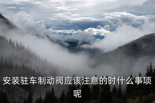 華伍制動器什么時候放假，安裝駐車制動閥應(yīng)該注意的時什么事項呢
