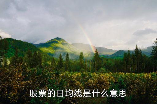 股票什么是日線，股票的日均線是什么意思