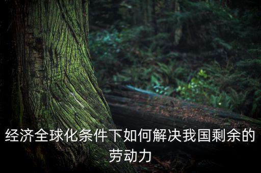 發(fā)達國家為什么要援助發(fā)展中國家，經濟全球化條件下如何解決我國剩余的勞動力