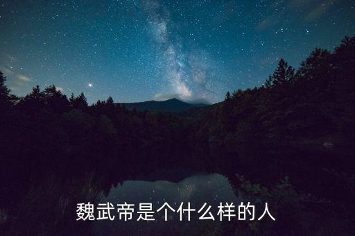 曹中銘是個什么樣的人，魏武帝是個什么樣的人