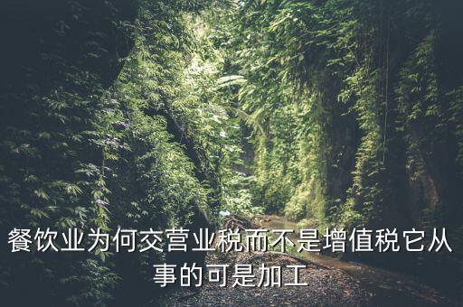 餐飲為什么營業(yè)稅，餐飲業(yè)為何交營業(yè)稅而不是增值稅它從事的可是加工