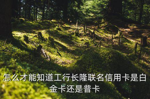 工行長隆聯(lián)名信用卡長什么樣，怎么才能知道工行長隆聯(lián)名信用卡是白金卡還是普卡