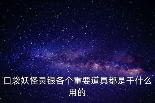 口袋妖怪銀里的元力是干什么用的，口袋妖怪銀 不懂得物品的作用意思1 普力使用招式有作用2