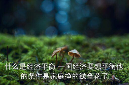 什么是經(jīng)濟(jì)再平衡，什么是全球經(jīng)濟(jì)再平衡