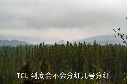 tcl什么時候分紅，TCL 到底會不會分紅幾號分紅