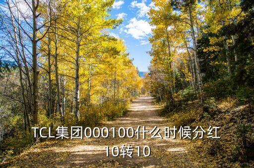 TCL集團(tuán)000100什么時候分紅10轉(zhuǎn)10