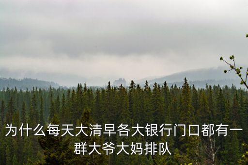 為什么今天銀行那么多老人排隊，為什么每天大清早各大銀行門口都有一群大爺大媽排隊