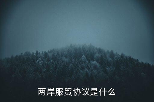 兩岸貨貿(mào)協(xié)議是什么，臺灣服貿(mào)協(xié)議是什么