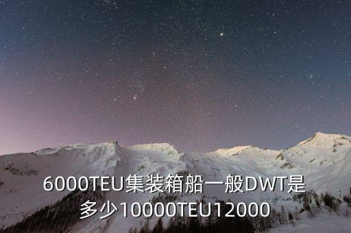 集裝箱船6000teu是什么級(jí)別，集裝箱船的衡量標(biāo)準(zhǔn) TEU 是怎么回事