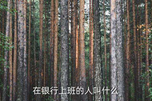 金融上班叫什么，在銀行上班的人叫什么
