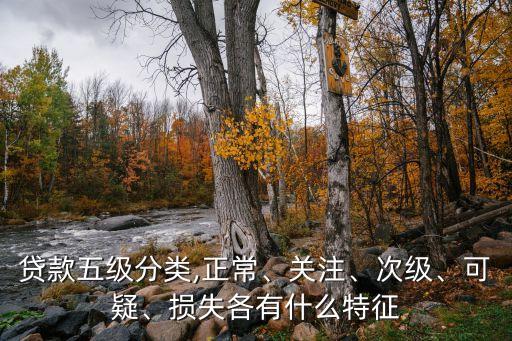 貸款五級分類,正常、關(guān)注、次級、可疑、損失各有什么特征
